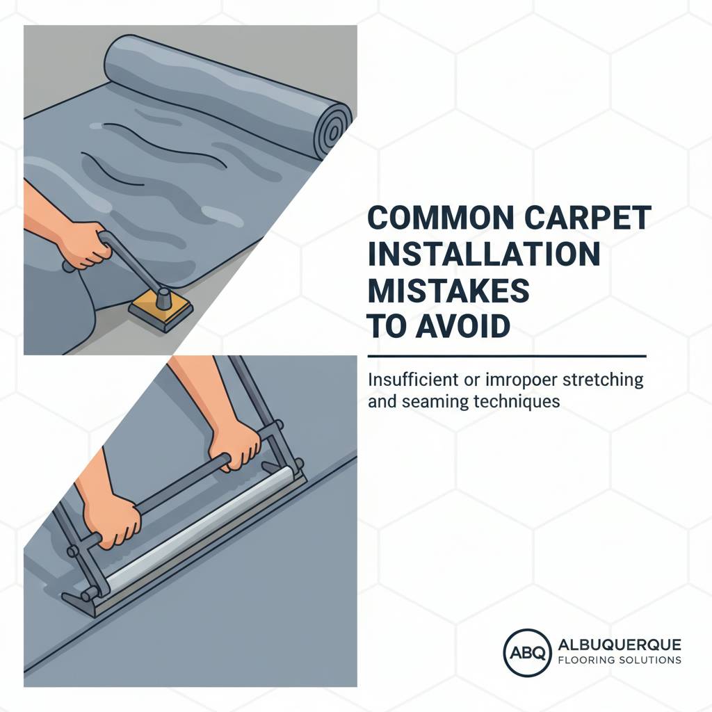 Insufficient or improper stretching and seaming techniques