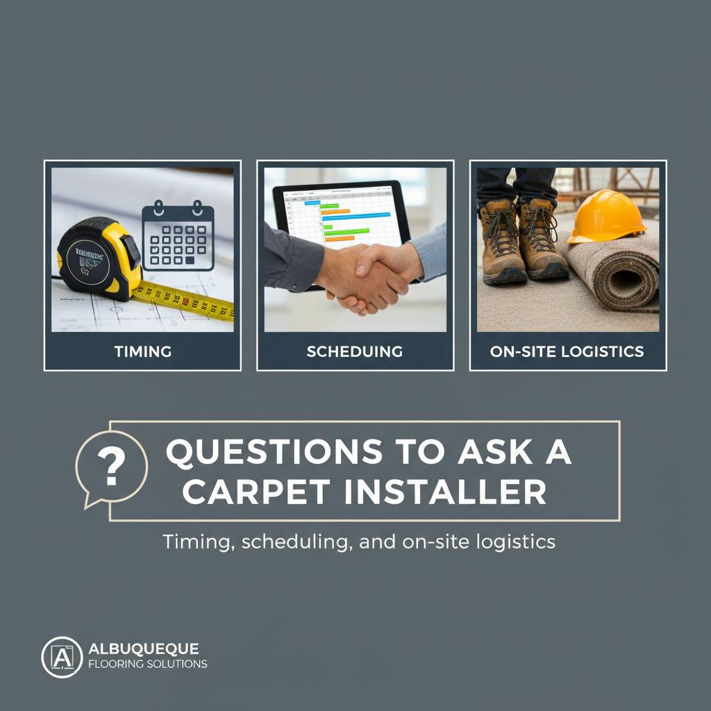Timing, scheduling, and on-site logistics